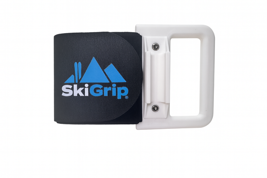 SkiGrip Weiß | Skiträger und Skistockhalter.