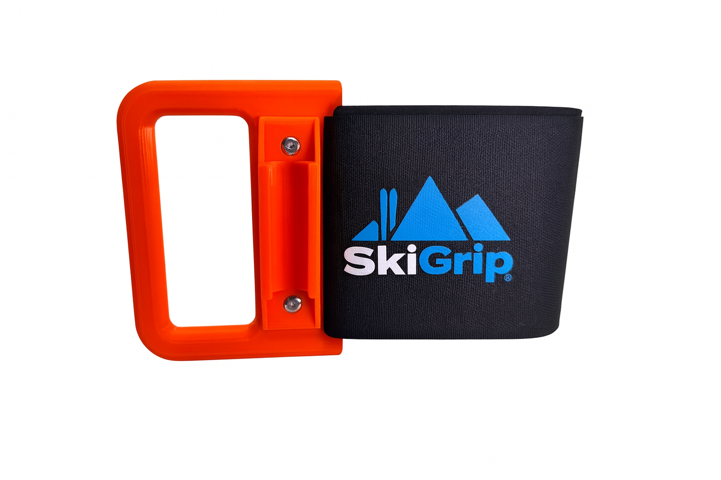 SkiGrip Orange | Skiträger und Skistockhalter.