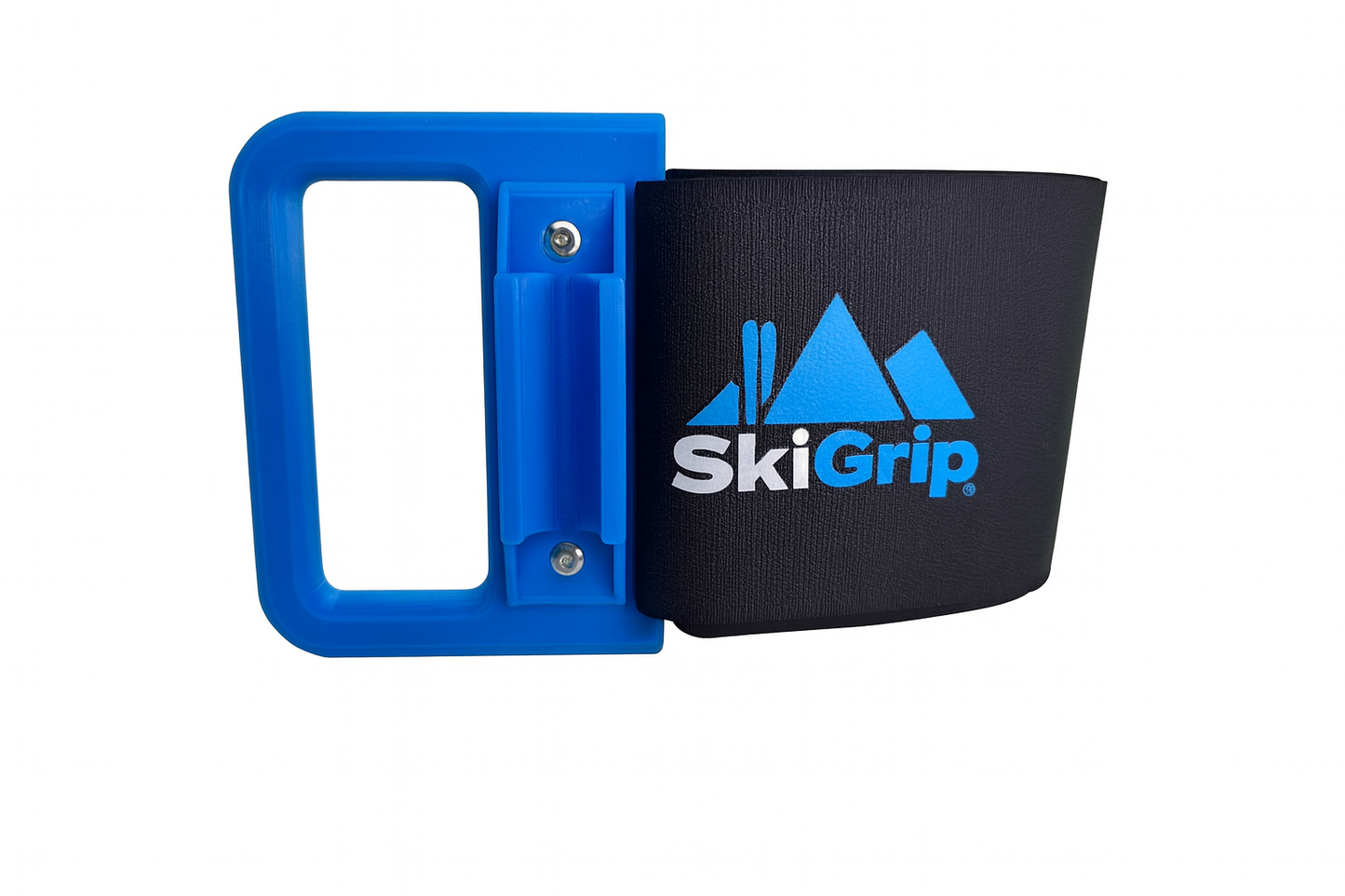 SkiGrip Himmelblau | Skiträger und Skistockhalter.