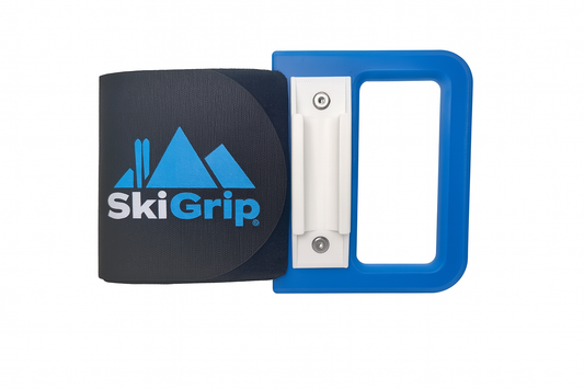 SkiGrip Hellblau und Weiß | Ski- und Skistockhalter.