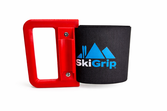 SkiGrip Rot | Skiträger und Skistockhalter.